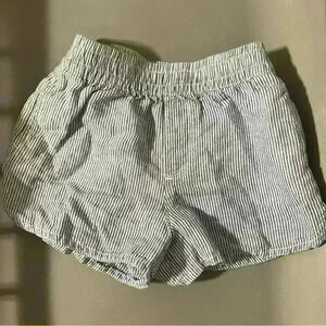 Baby gap kids boy linen striped blue and white boxer shorts size xs
